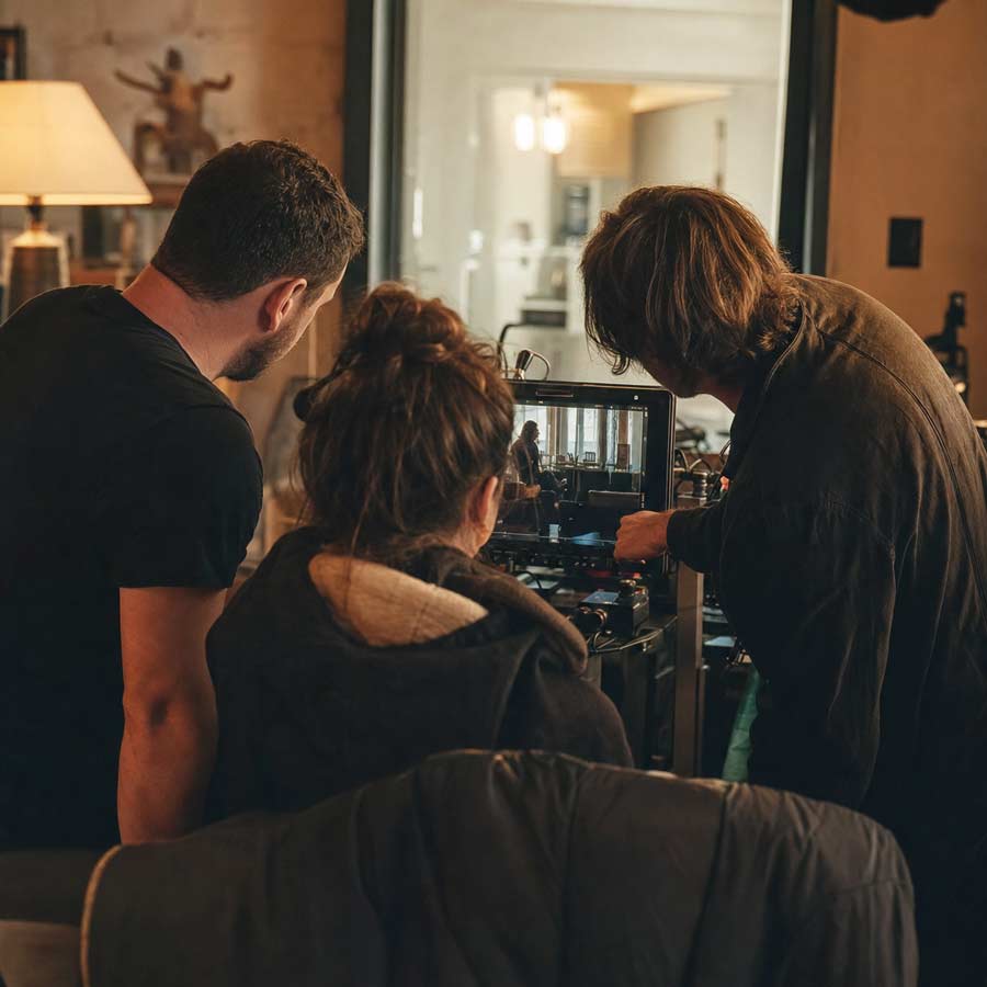 Direction and cinematography — filmmaker with camera